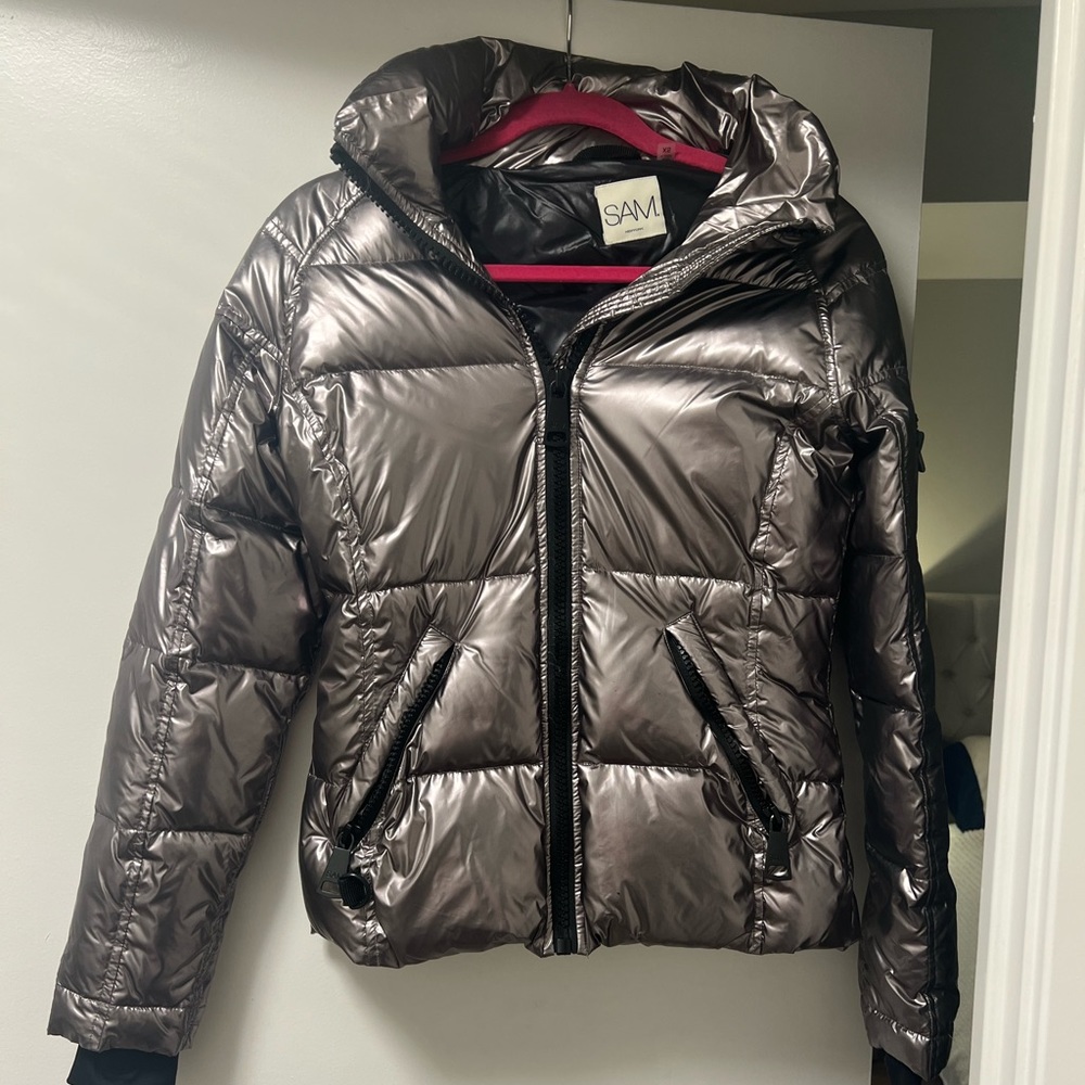 SAM. Metallic Puffer Jacket
